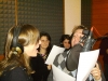 Marco Clerici in studio di registrazione con la vocalist Roberta Usardi